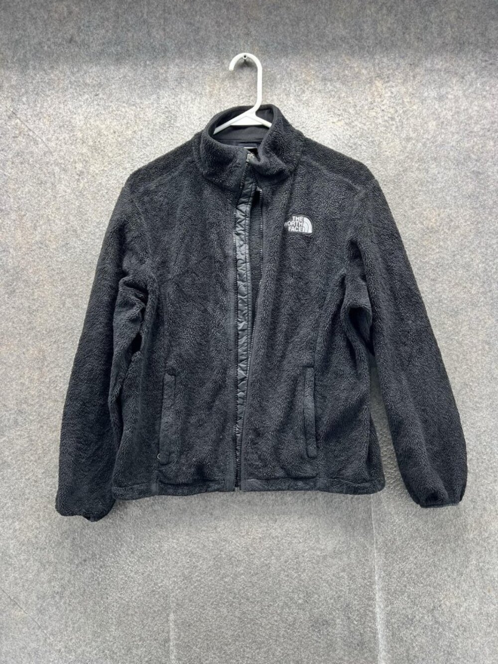The North Face Jacket Womens Medium Black Fleece Full Zip Short Pockets Outdoor